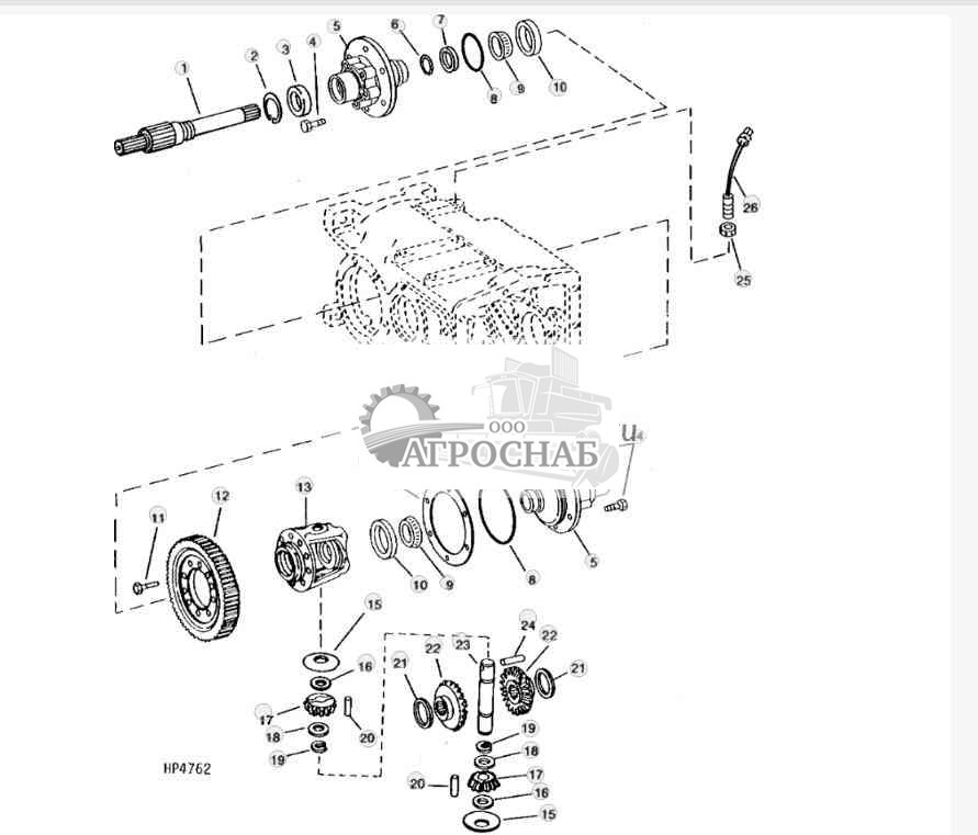DIFFERENTIAL GEARS AND SHAFTS (SIDEHILL) 